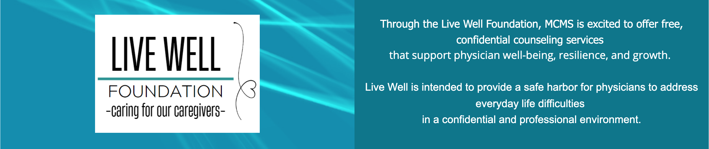 Live Well Foundation Banner.